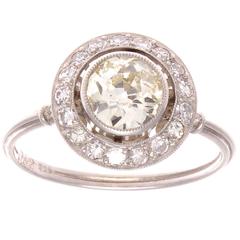 Vintage Diamond Platinum Engagement Ring