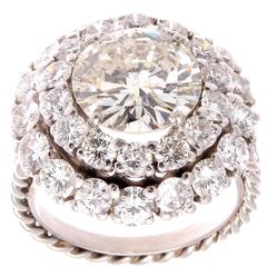3.82 Carat Diamond Platinum Ring