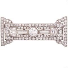 Tiffany & Co. Art Deco Diamond Platinum Brooch