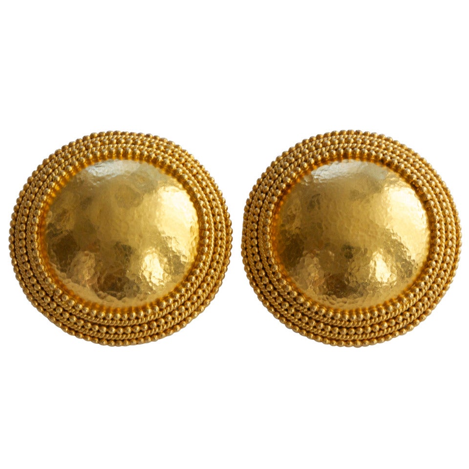 Lalaounis Gold Ear Clips