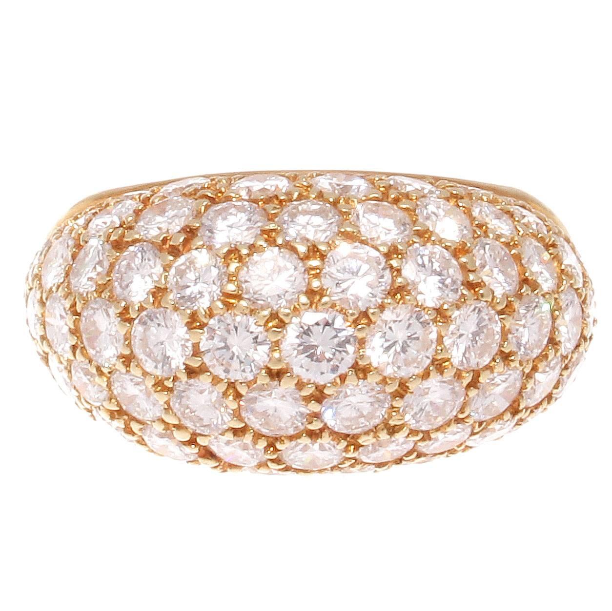 Tiffany & Co. Diamond Gold Dome Ring
