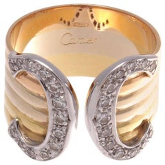 Cartier C Diamond Gold Ring