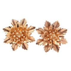 Flower Bouquet Gold Earrings 5