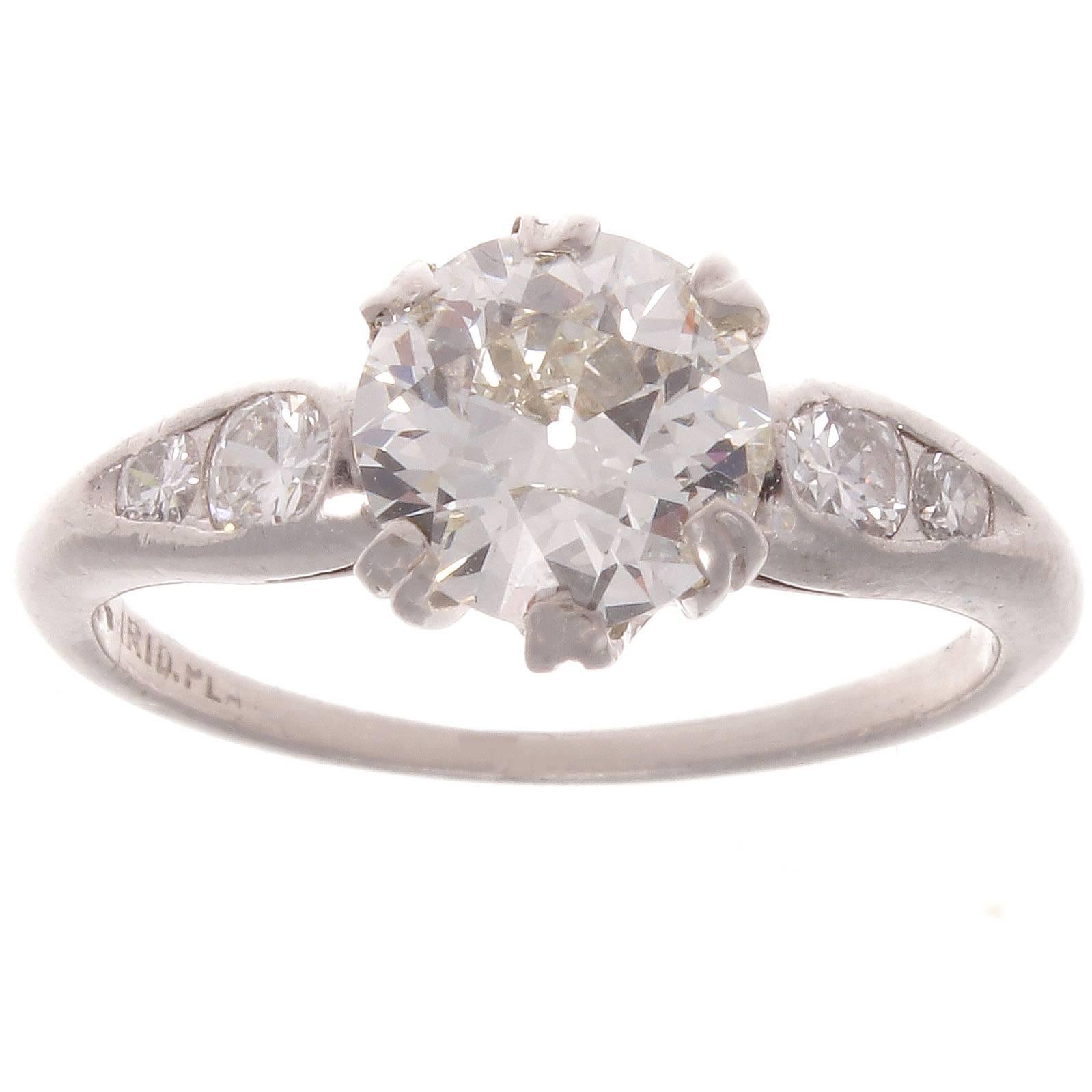 1.12 Carat Diamond Platinum Engagement Ring