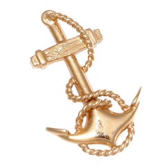 Gold Anchor Pendant