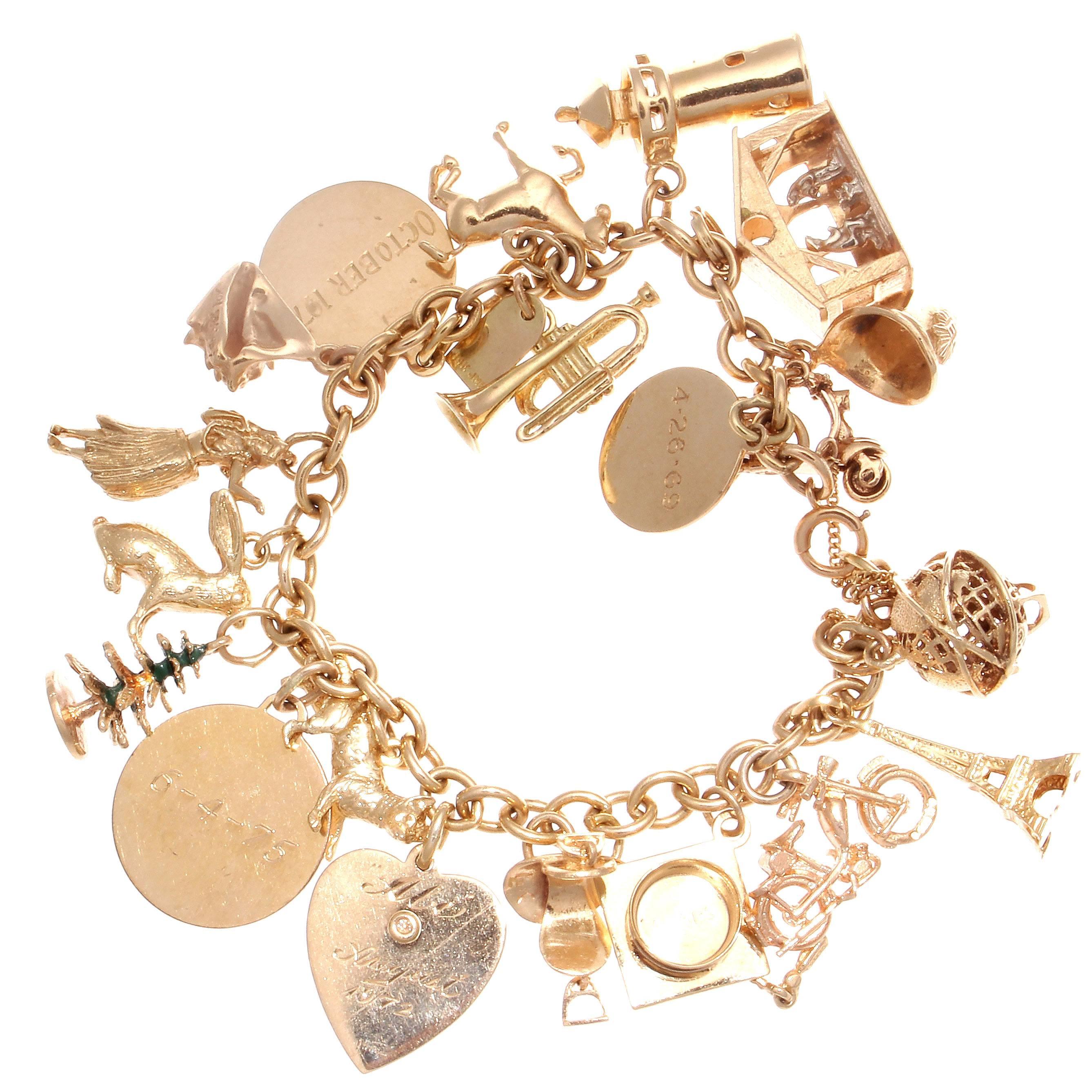 Gold Charm Bracelet