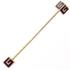 Vintage Gucci Enamel Gold Stick Pin