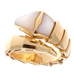 Bulgari Mother-of-Pearl Gold Serpenti Ring