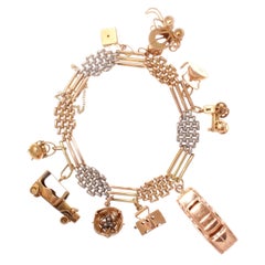 Vintage Gold Charm Bracelet