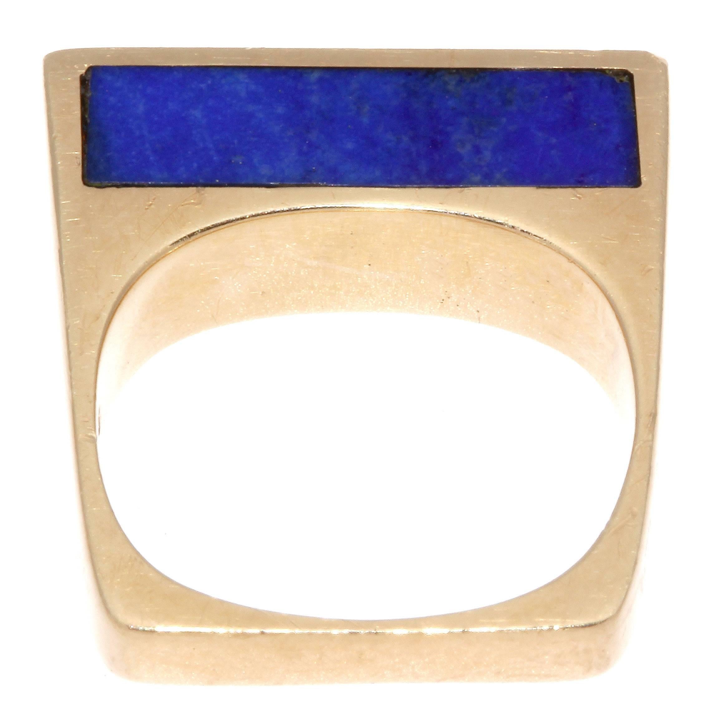 1960s Lapis Gold Ring