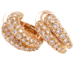 Vintage Cartier Diamond Gold Earrings