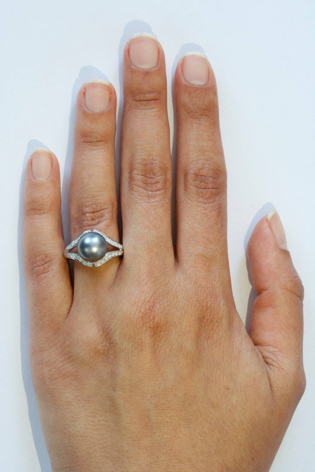 tahitian pearl diamond ring