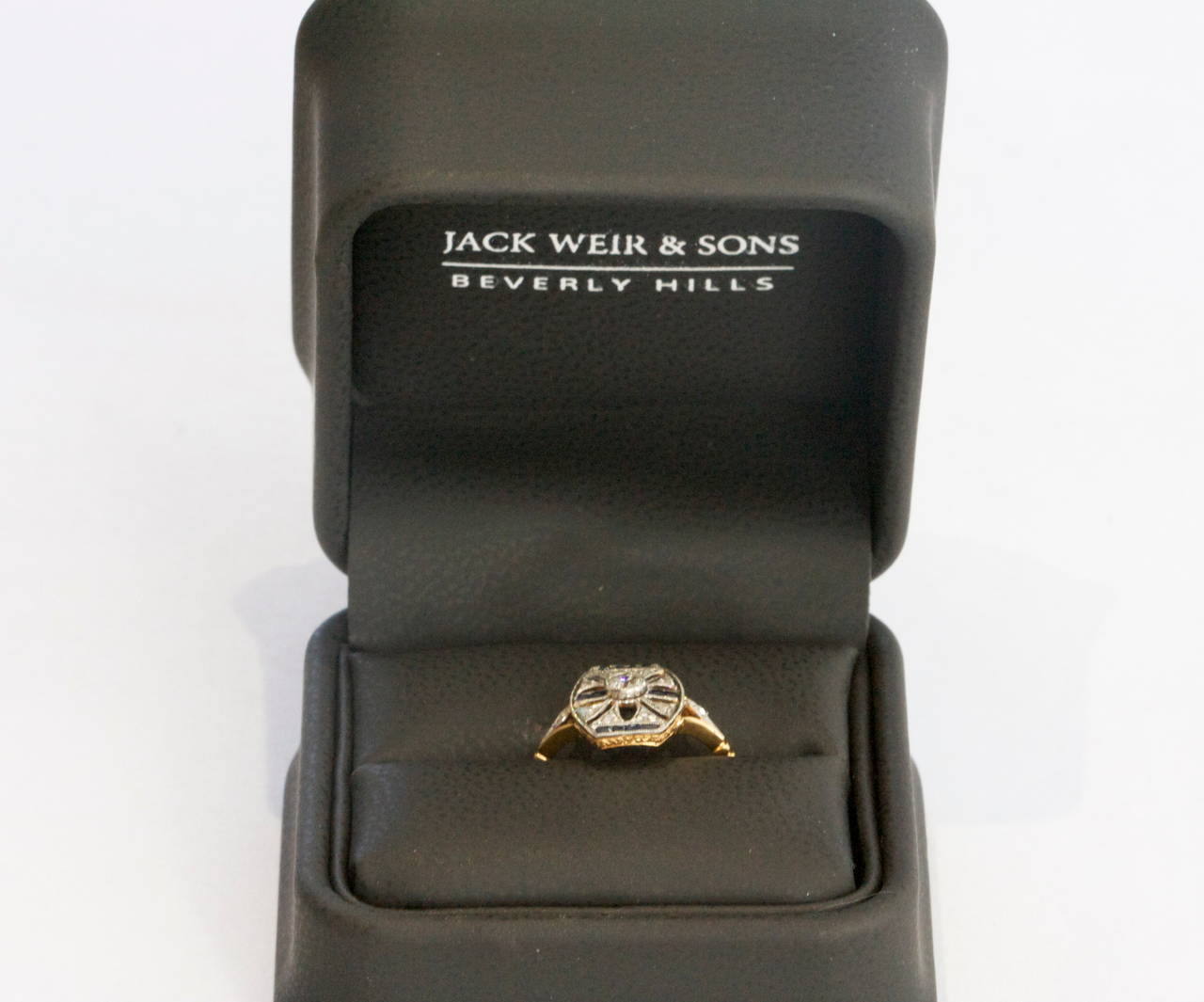 Women's French Belle Epoque Sapphire Diamond Platinum Ring