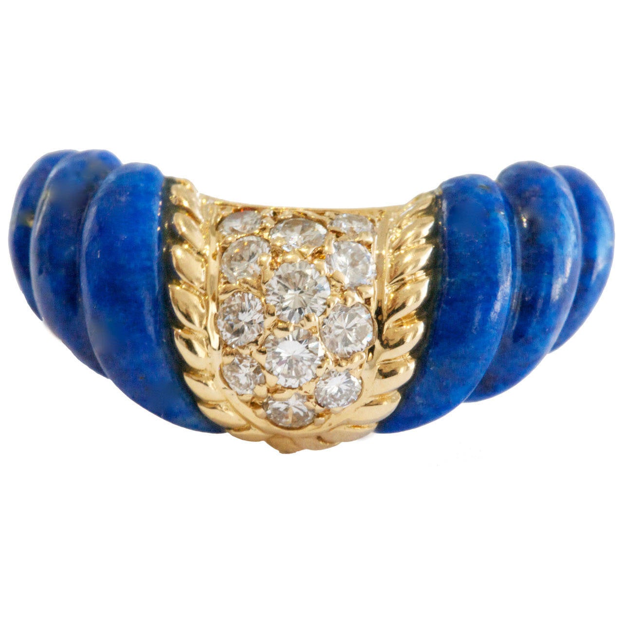 Boucheron Paris Lapis Lazuli Diamond Gold Ring