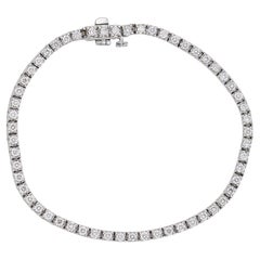 Vintage 1.50 carat diamond 18k white gold tennis bracelet