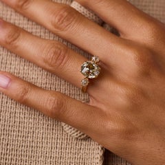 GIA-zertifizierter Ring aus 18-karätigem Gelbgold mit einem Diamanten im Old-Mine-Schliff von 4,51 Karat