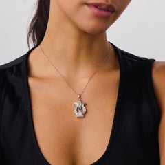 Edwardian sapphire diamond 9k yellow gold and platinum lyre necklace