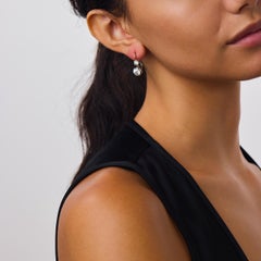 Edwardian style 3.76 carat diamond platinum drop earrings