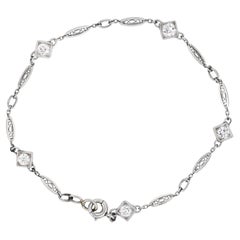 Art Deco diamond platinum bracelet