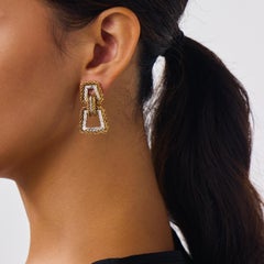 Buccellati vintage 18k yellow and white gold braided earrings
