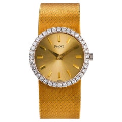 Piaget vintage diamond 18k yellow gold watch