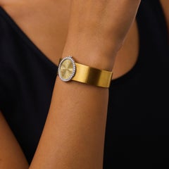 Piaget vintage diamond 18k yellow gold watch