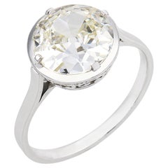 Art Deco GIA 2.03 carat old European cut diamond platinum engagement ring