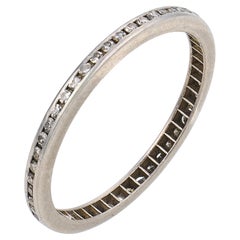Mid Century diamond platinum eternity wedding band