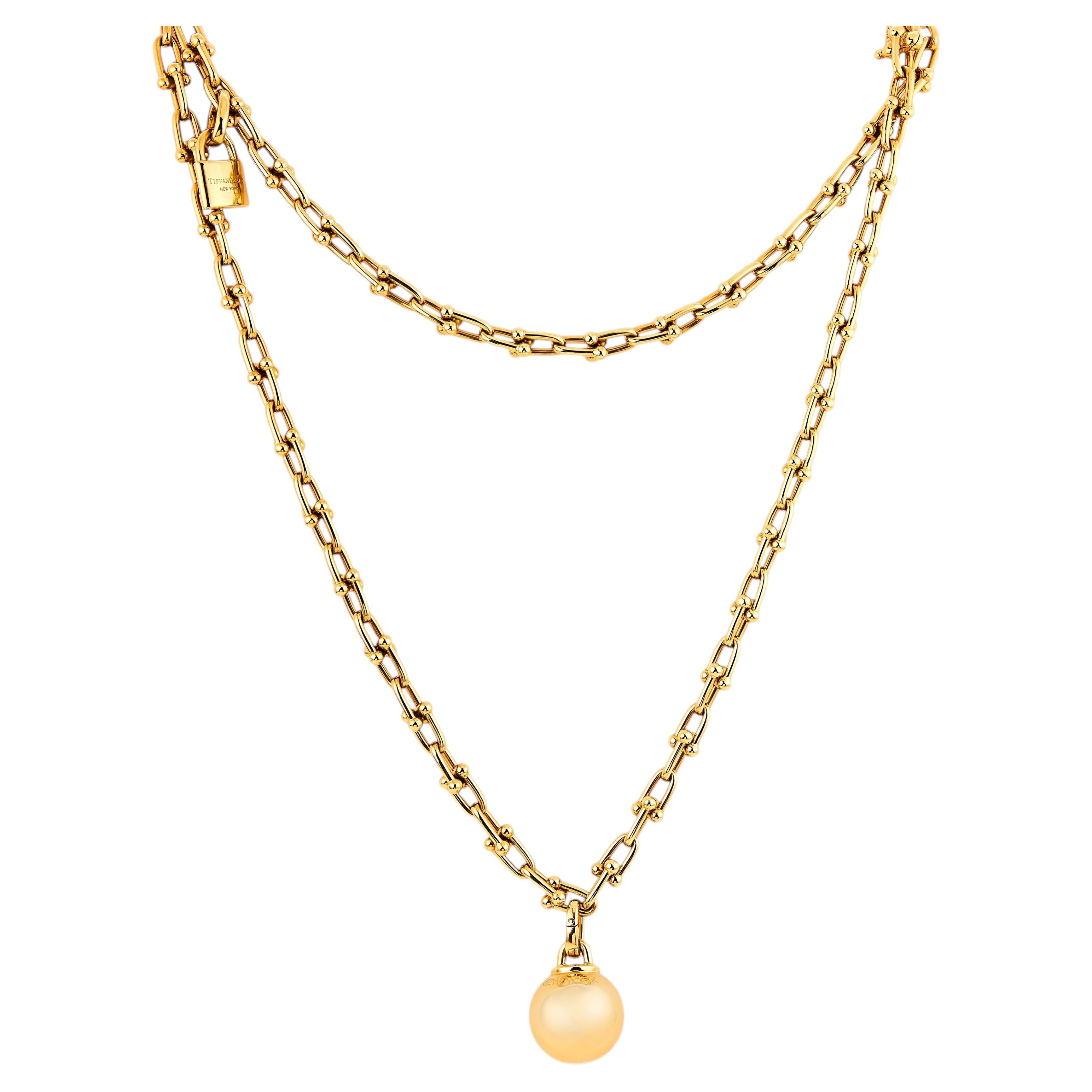 Tiffany & Co. 18k Yellow Gold HardWear Necklace, 36 Inch, 90.25g For Sale