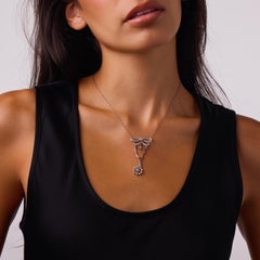 French Edwardian 2.80 carat diamond platinum necklace