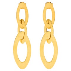 Orecchini pendenti a triplo cerchio in oro giallo 18 carati di Roberto Coin
