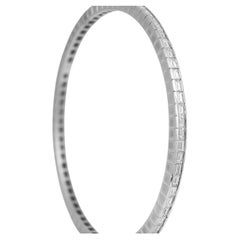 Vintage 5.50 carat diamond 18k white gold bangle