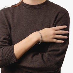 Vintage 5.50 carat diamond 18k white gold bangle