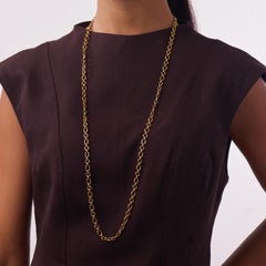 Cartier French 18k yellow gold chain necklace