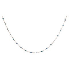 Vintage 6.00 carat sapphire by the yard platinum necklace