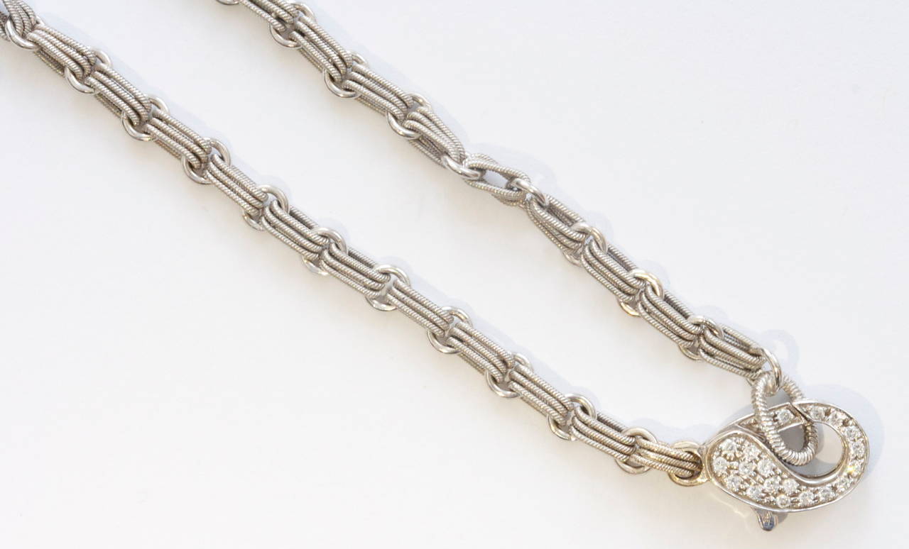 Pepi Diamond Gold Link Necklace 3