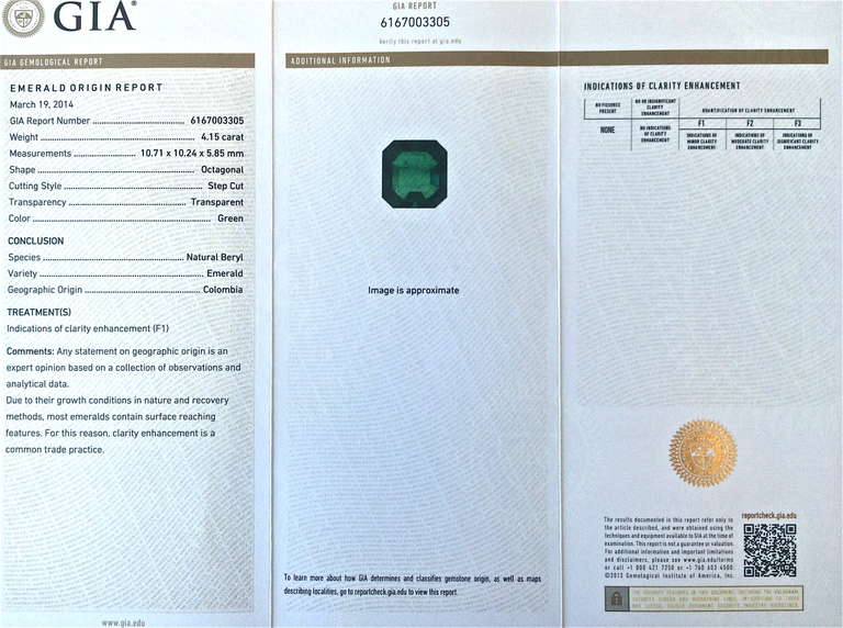4.15 Carat Colombian Emerald Diamond Platinum Ring 5