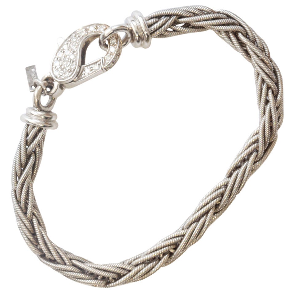 Pepi Diamond Woven Gold Bracelet
