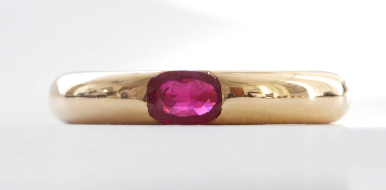 Cartier Ellipse Ruby Gold Ring 1