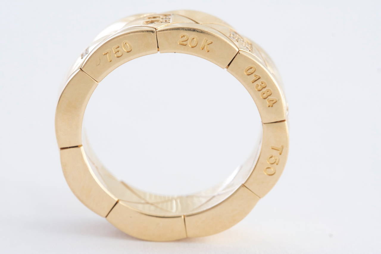 Women's Chanel Diamond Gold Band Ring