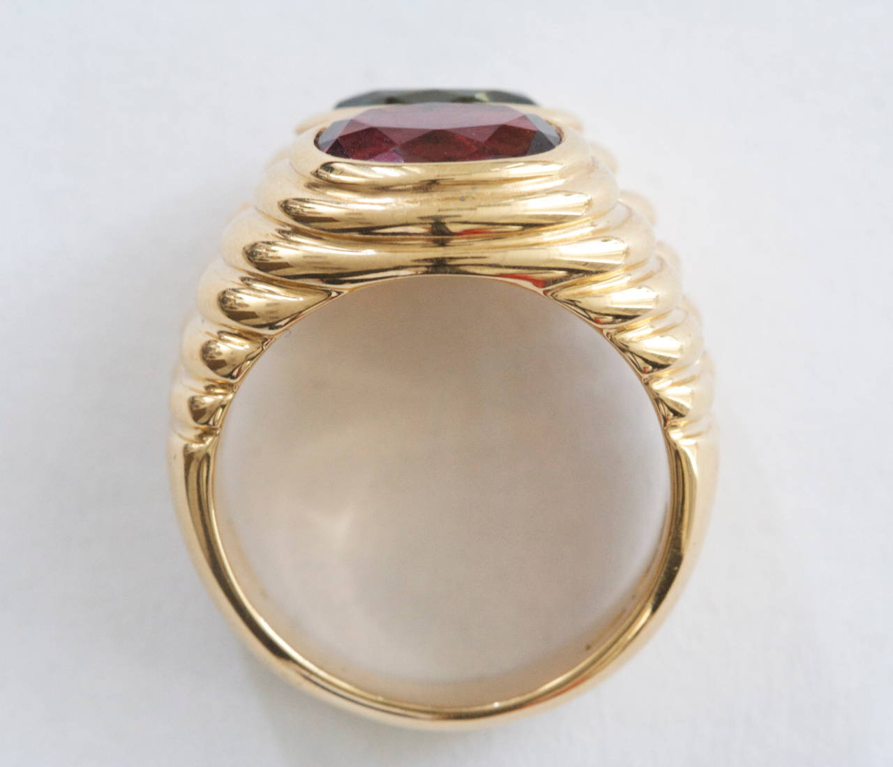 Women's Bulgari Rubelite Tourmaline Gold Ring