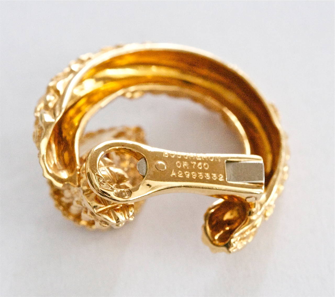 Boucheron Diamond Gold Snake Earrings 2