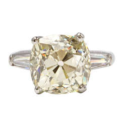 Old Miner Cut 5.78 Carat Diamond Ring