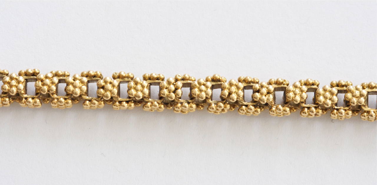 Van Cleef & Arpels Flower Motif Gold Bracelet