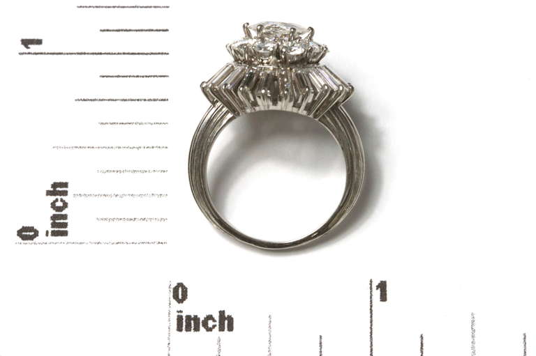 French Diamond Cocktail Gold Ring 3