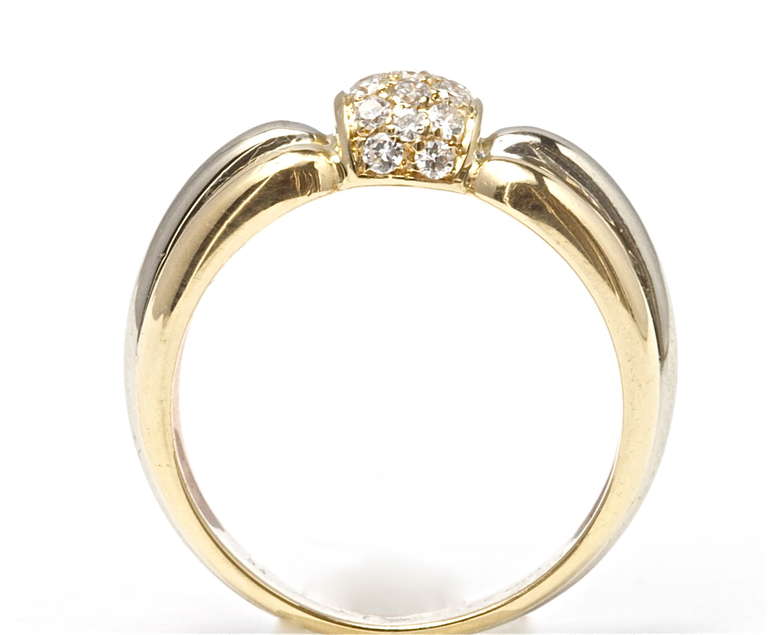 Cartier Tricolor Gold and Diamond Ring 1