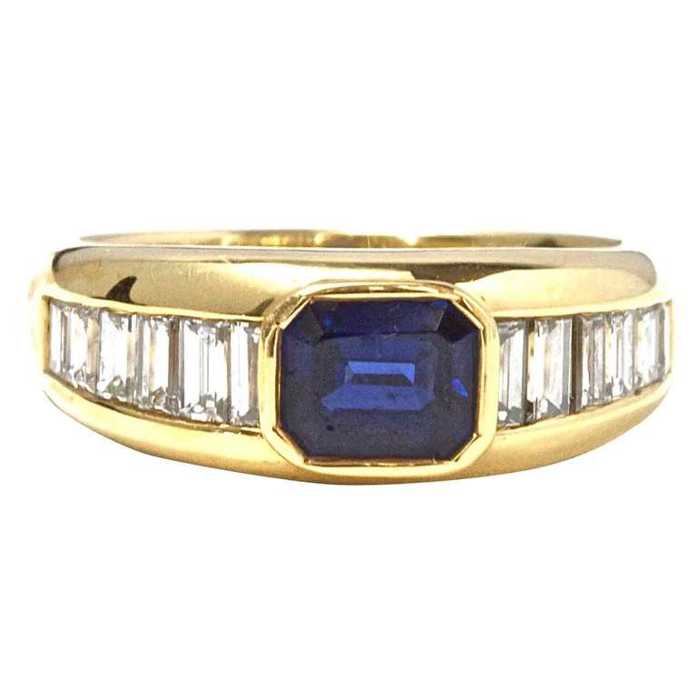 Tiffany Sapphire Diamond Engagement Ring