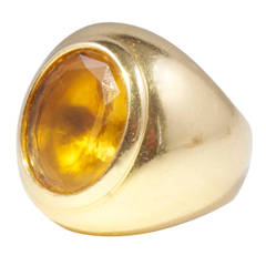 Cartier Bold Citrine Gold Ring