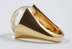 Cartier Rock Crystal Diamond Gold Ring