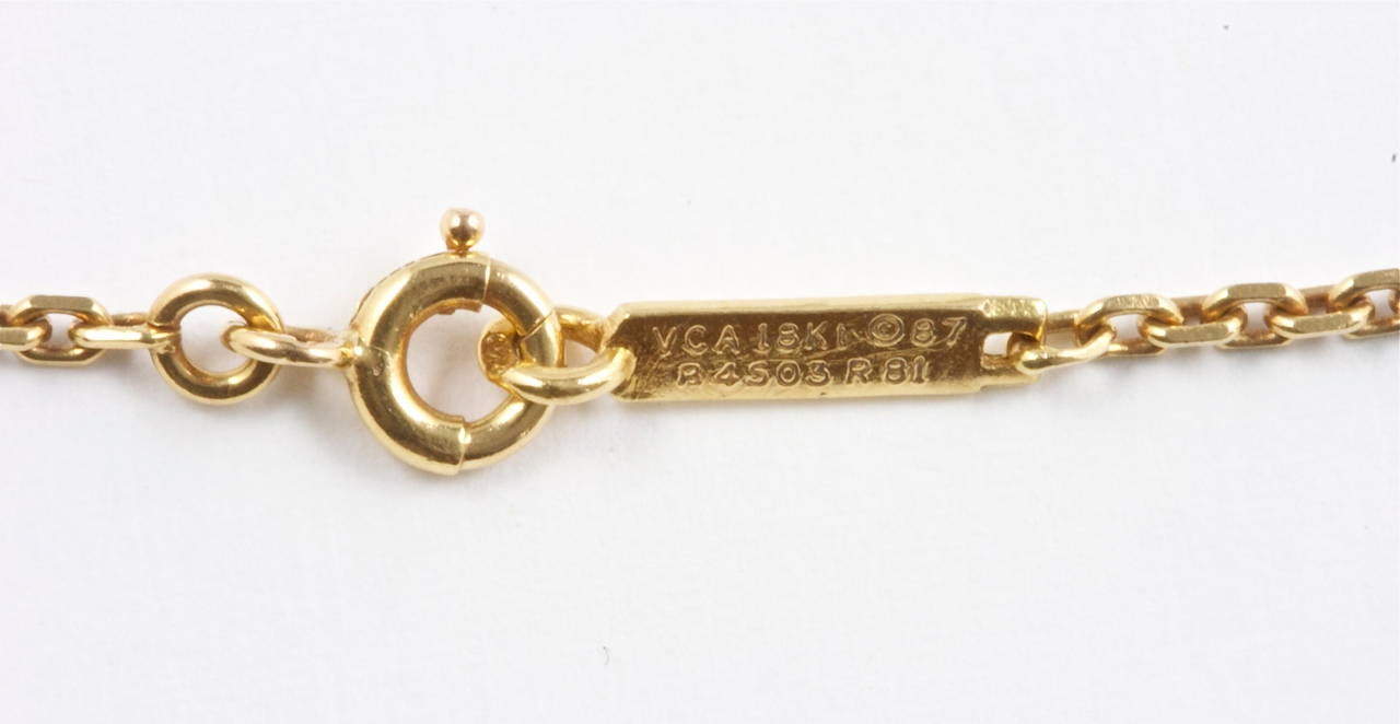 Women's Van Cleef and Arpels Interchangeable Pendants Gold Necklace